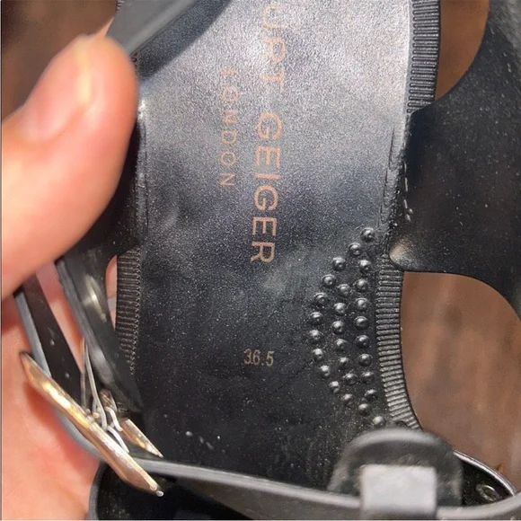 KURT GEIGER LONDON Womens Black Madelyn Round Toe Gladiator - Picture 7 of 7